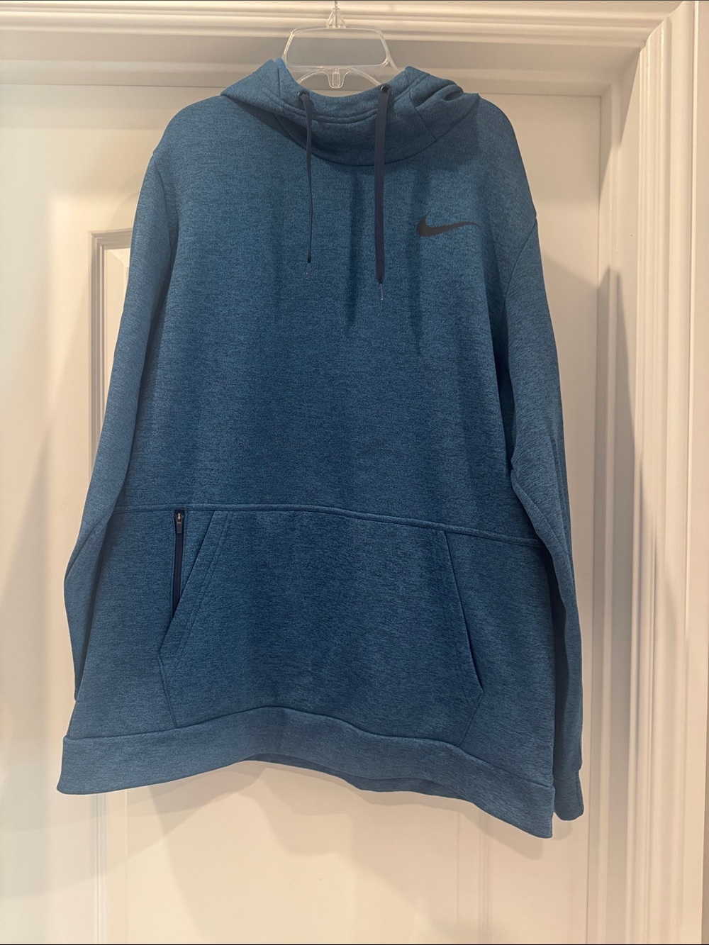 Nike Men's Teal Blue Crewneck Hooded Sweatshirt